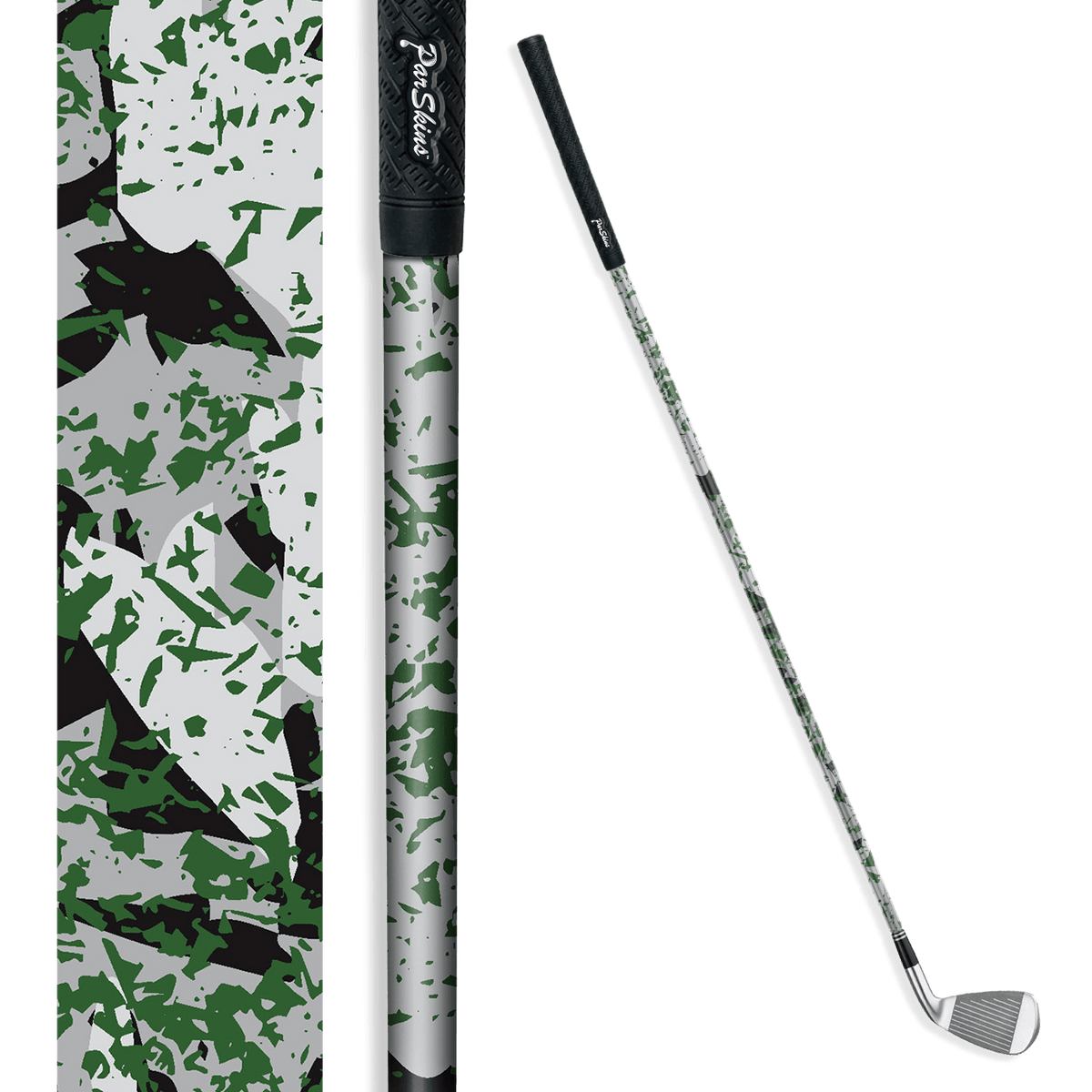 Iron + Putter Shaft Party Popper Green Tiger Skin