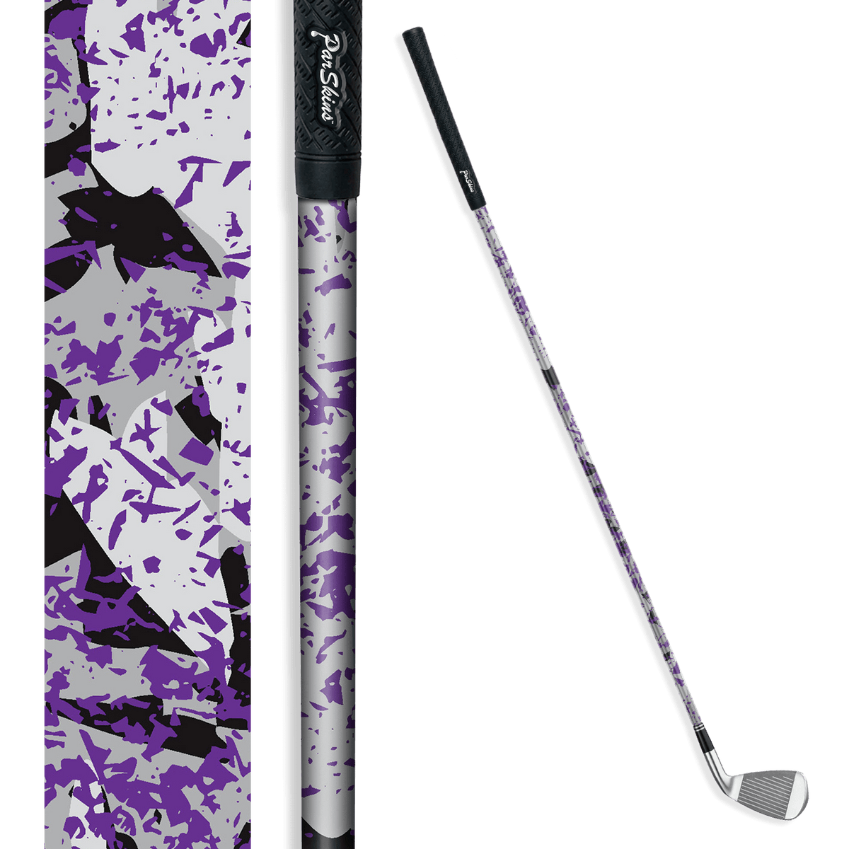 Iron + Putter Shaft Party Popper Purple Tiger Skin