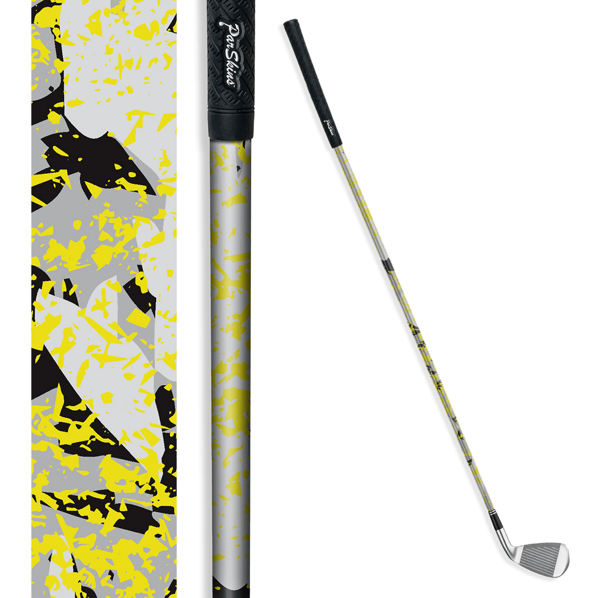Iron + Putter Shaft Party Popper Yellow Tiger Skin