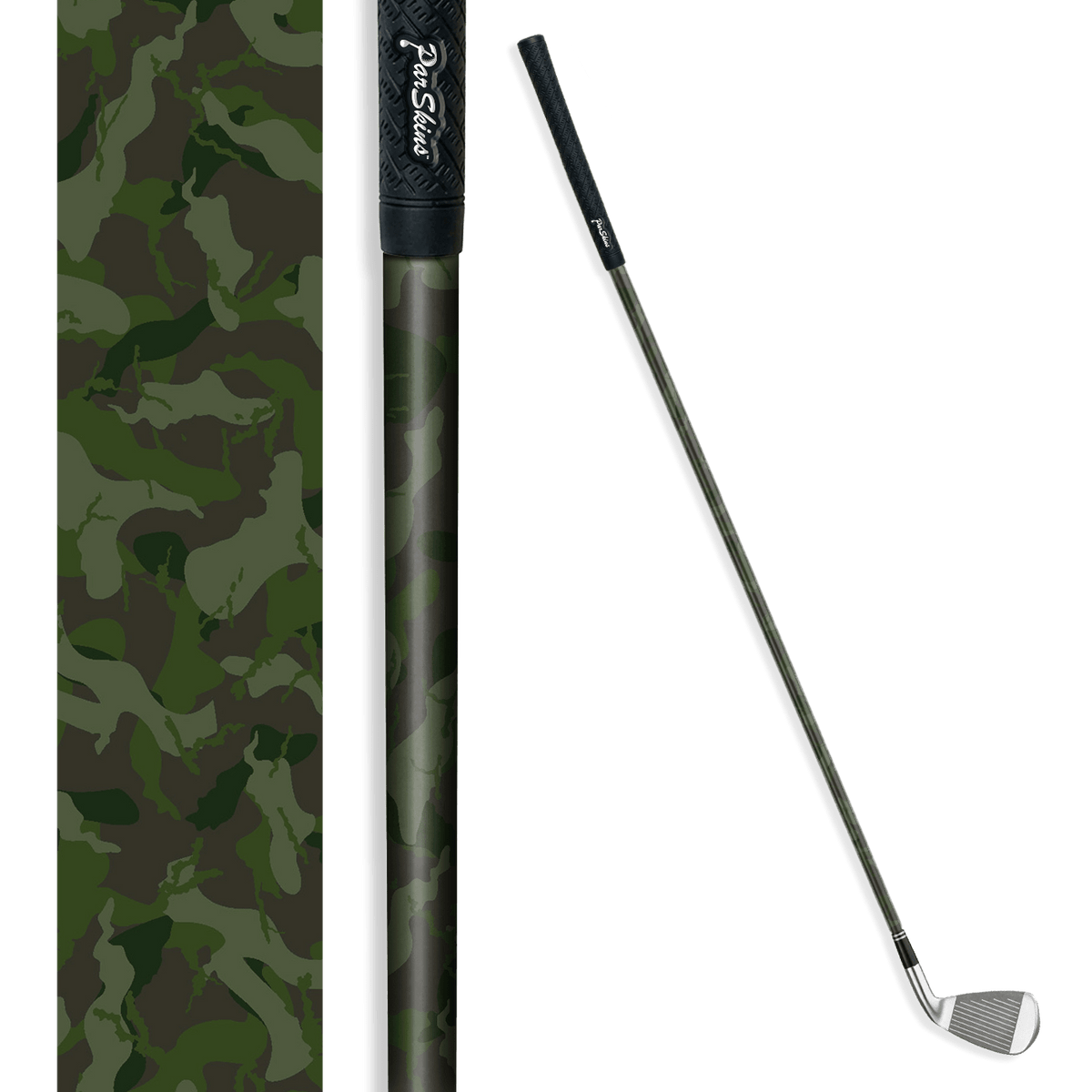 Iron + Putter Shaft Ragged Army Dark Green Skin