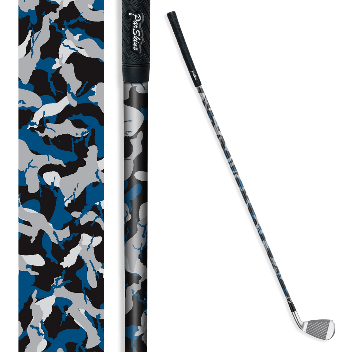 Iron + Putter Shaft Ragged Blue Tiger Skin