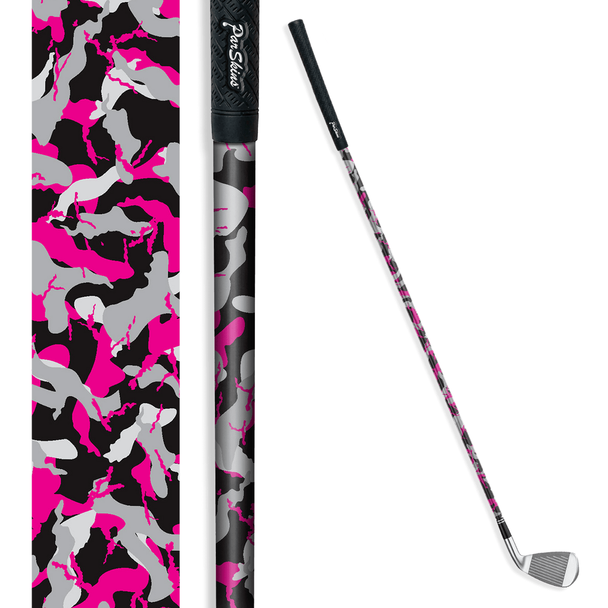 Iron + Putter Shaft Ragged Magenta Tiger Skin
