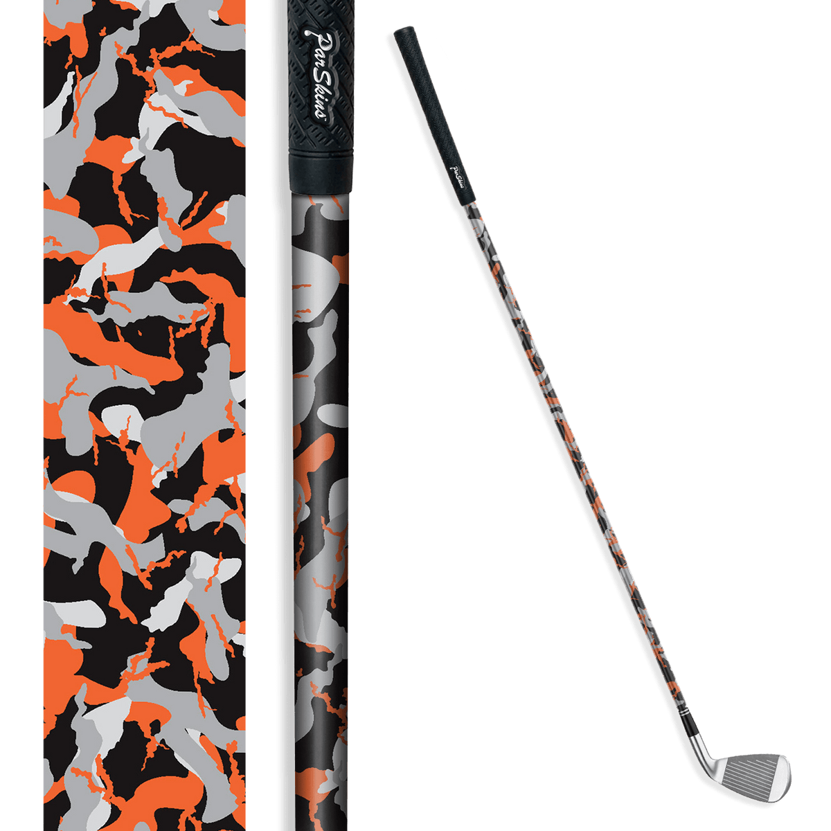 Iron + Putter Shaft Ragged Orange Tiger Skin