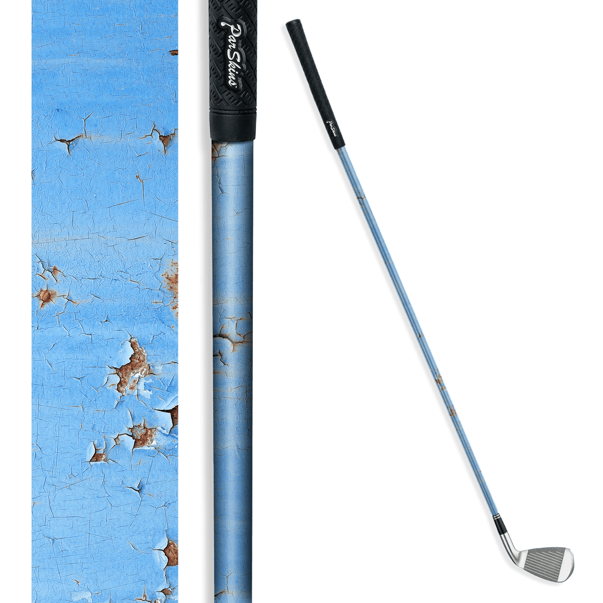 Iron + Putter Shaft Rust 3D Baby Blue Skin