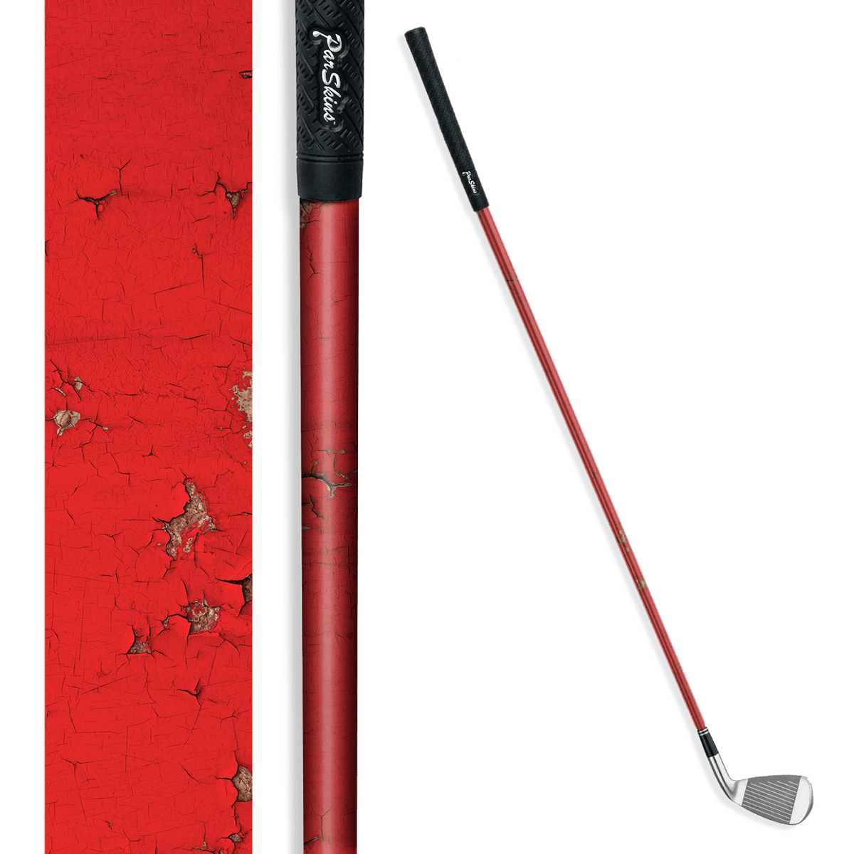 Iron + Putter Shaft Rust 3D Red Skin