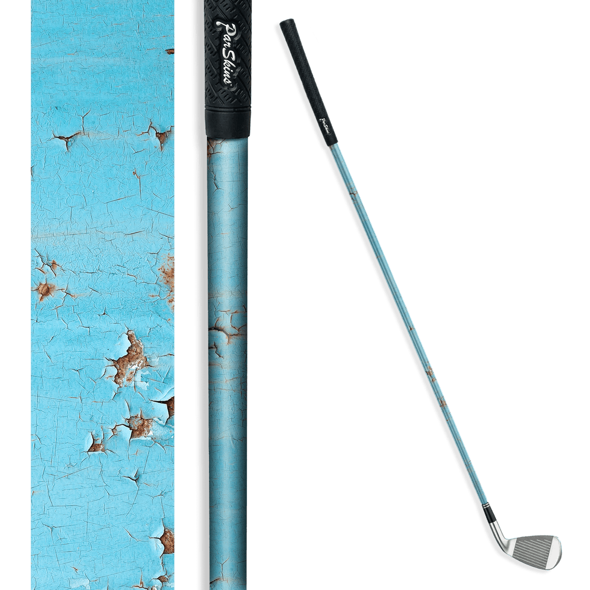 Iron + Putter Shaft Rust 3D Tiffany Blue Skin