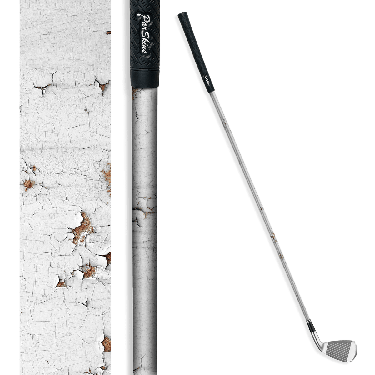 Iron + Putter Shaft Rust 3D White Skin