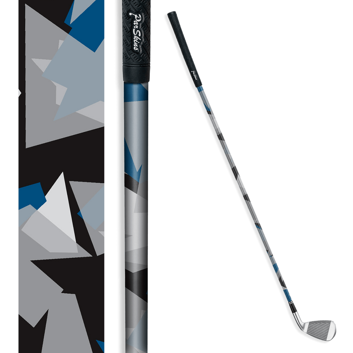 Iron + Putter Shaft Shattered Blue Tiger Skin
