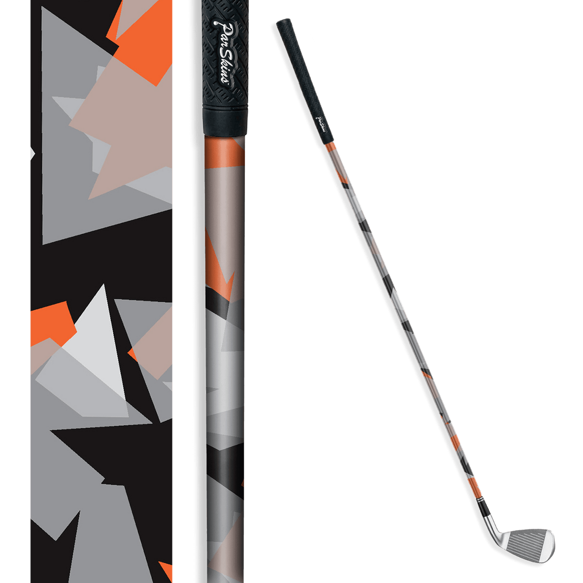 Iron + Putter Shaft Shattered Orange Tiger Skin