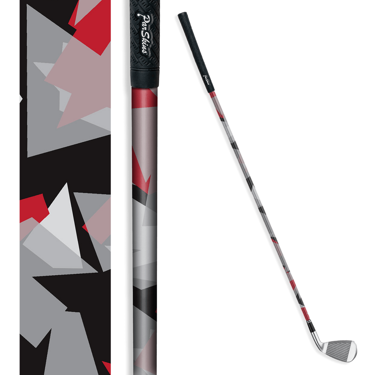 Iron + Putter Shaft Shattered Red Tiger Skin