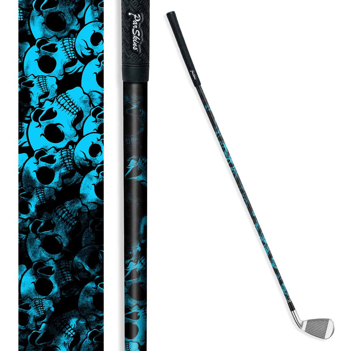 Iron + Putter Shaft Skull Cyan Skin