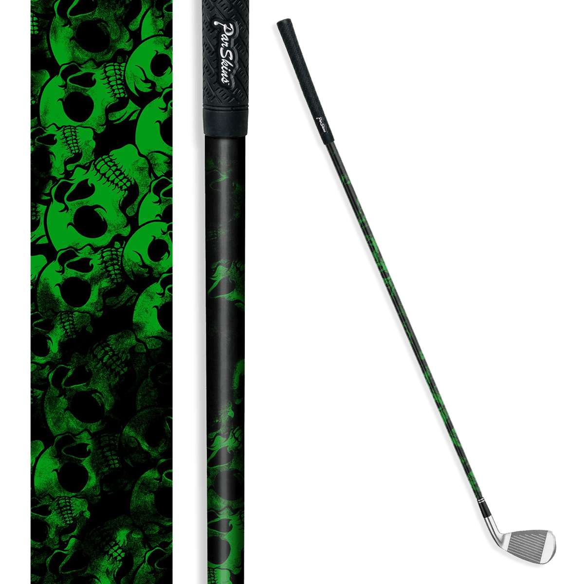 Iron + Putter Shaft Skull Green Skin