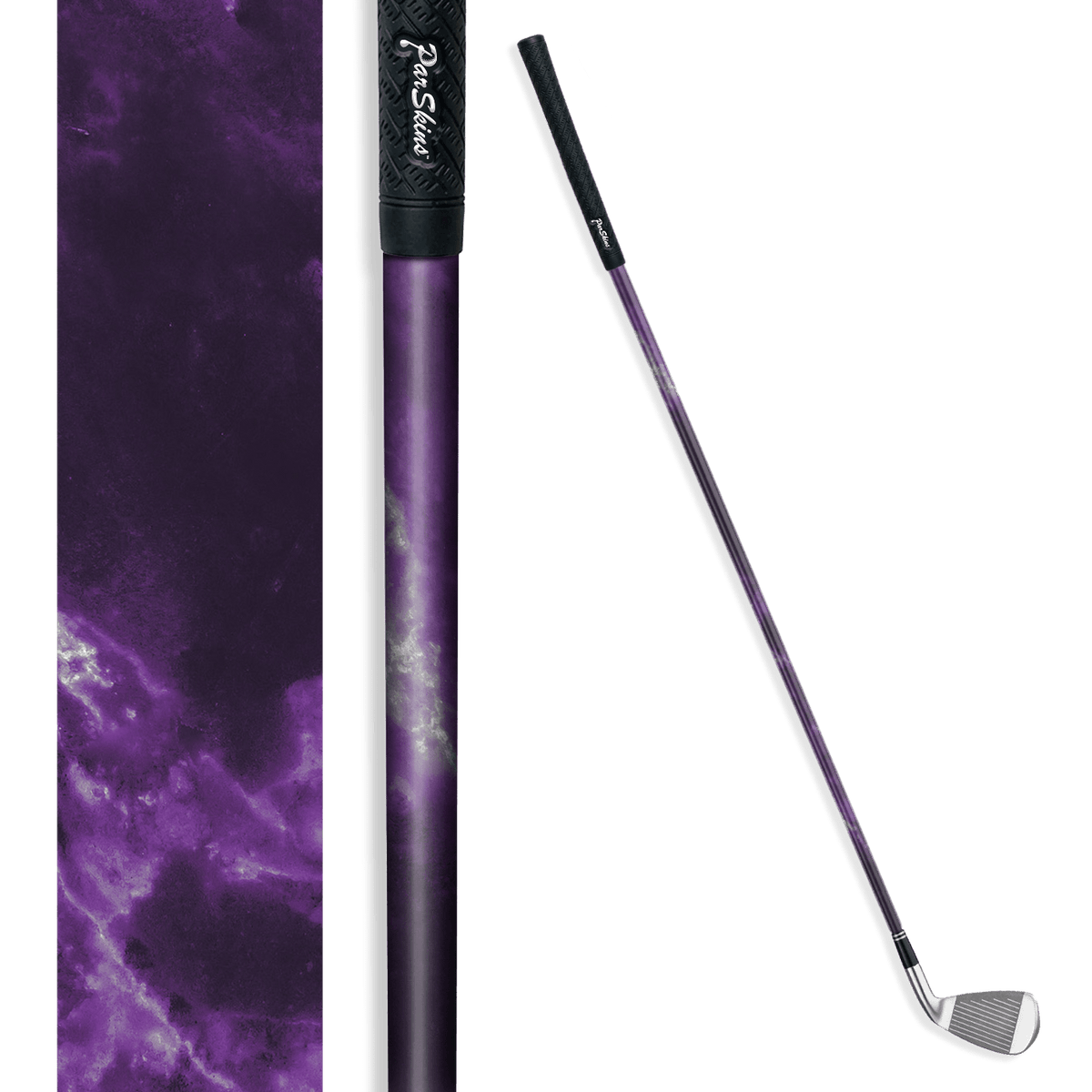 Iron + Putter Shaft Stone Amethyst Marble Skin