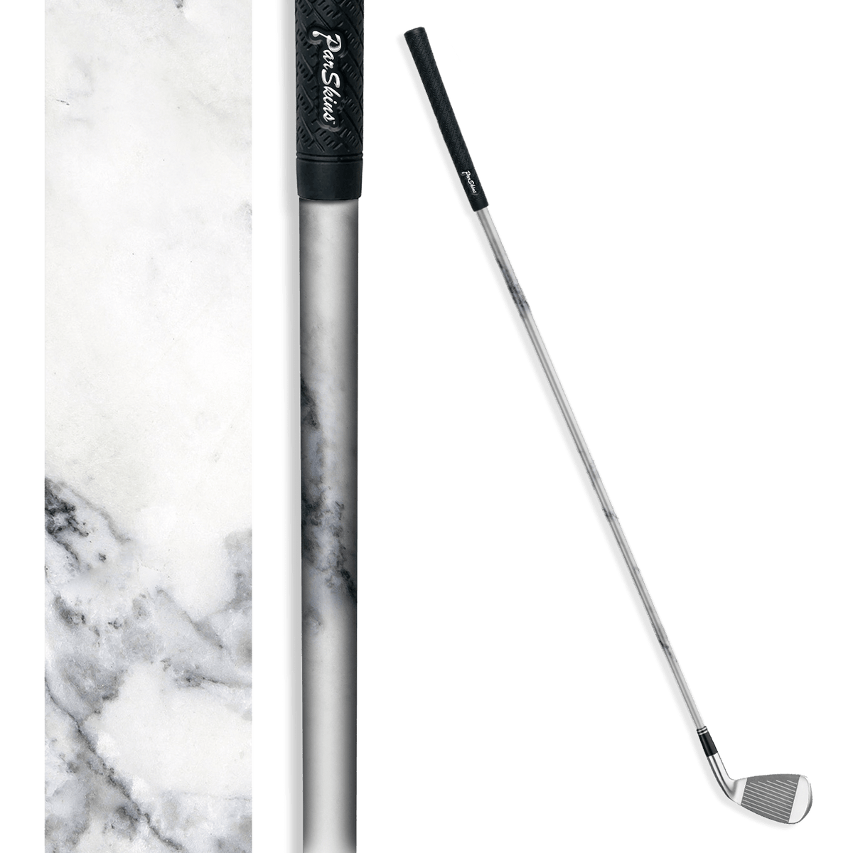 Iron + Putter Shaft Stone Bianco Carrara Marble Skin