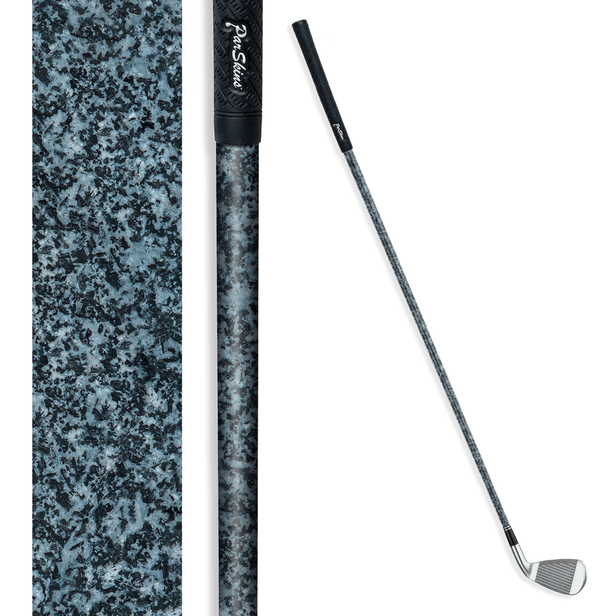 Iron + Putter Shaft Stone Blue Pearl Granite Skin