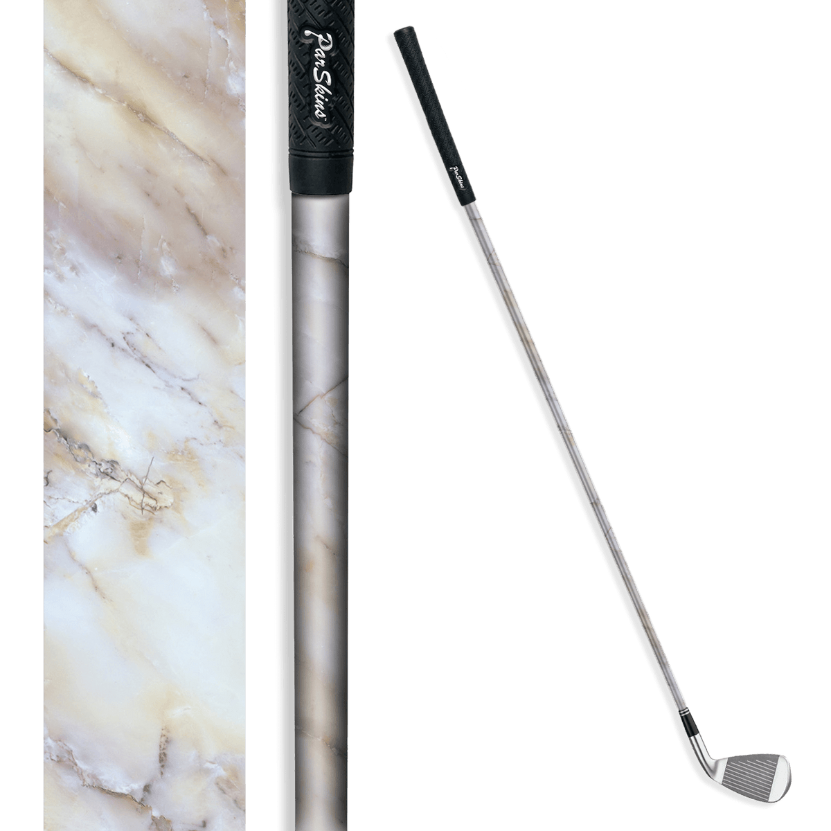 Iron + Putter Shaft Stone Calacatta Gold Marble Skin