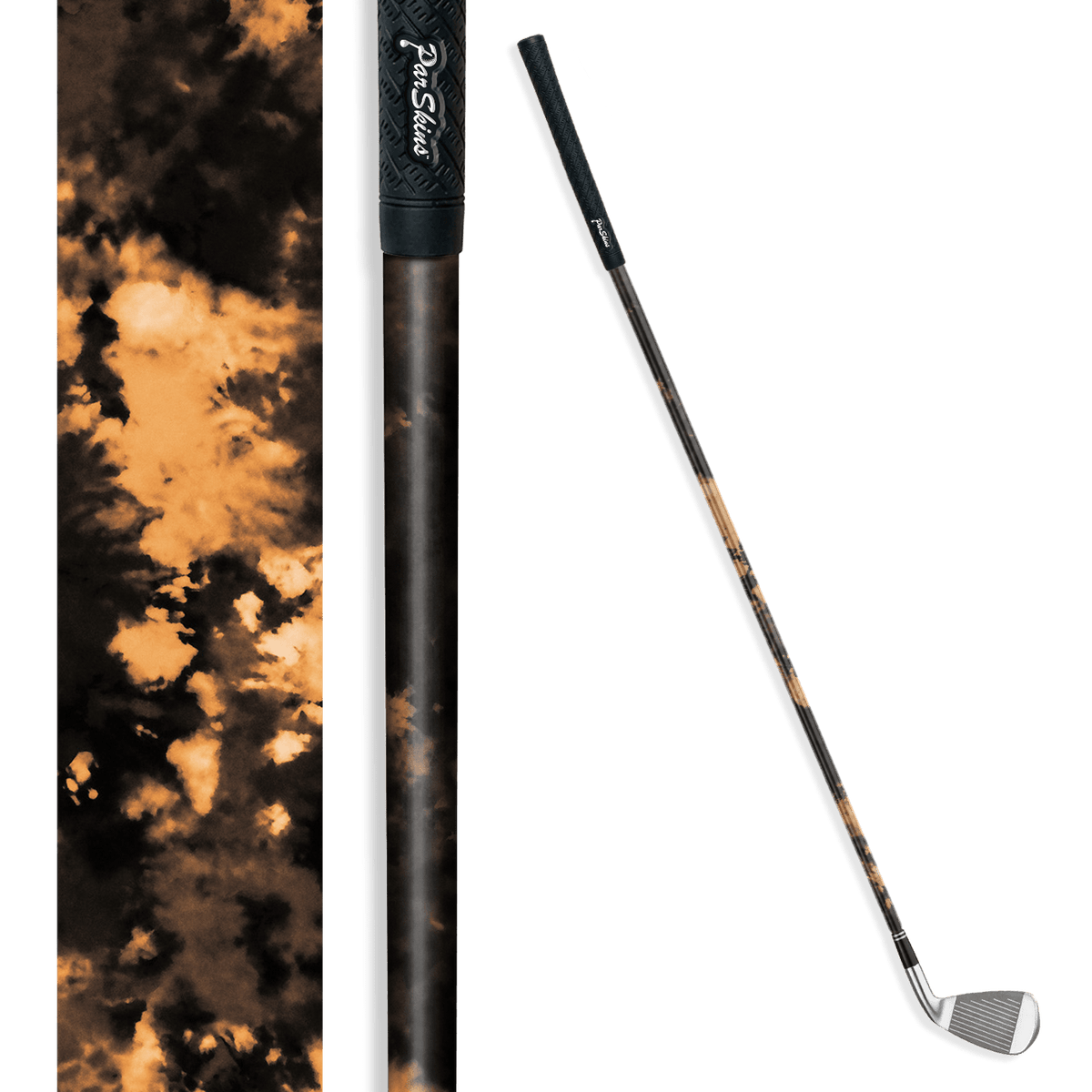 Iron + Putter Shaft Tie Dye Bleached Black Skin