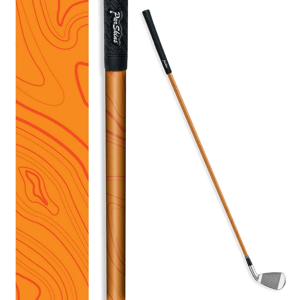 Iron + Putter Shaft Topographic Orange Skin