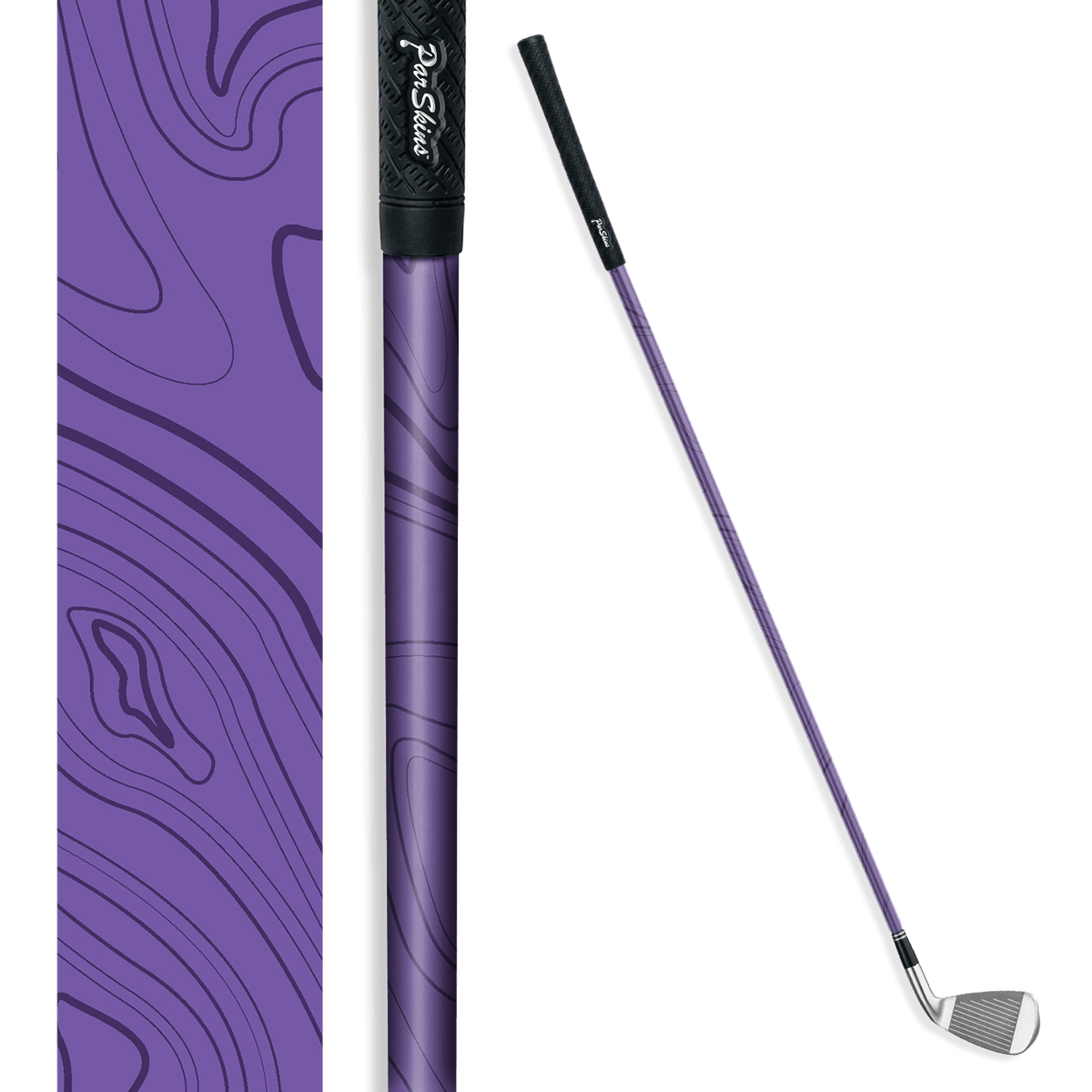 Iron + Putter Shaft Topographic Purple Skin