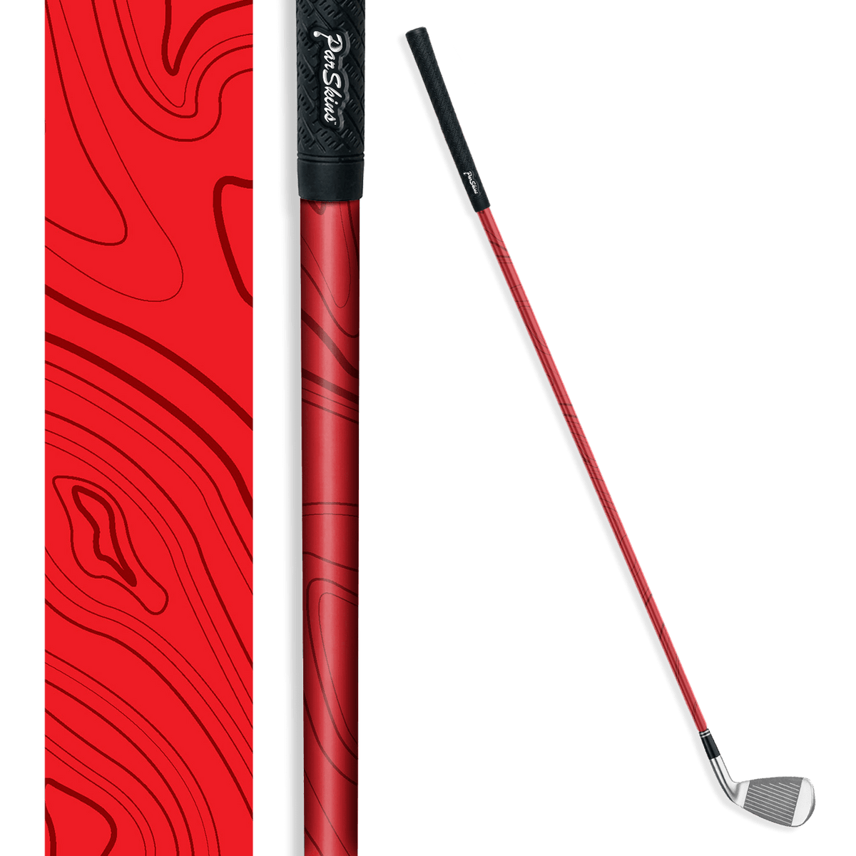 Iron + Putter Shaft Topographic Red Skin
