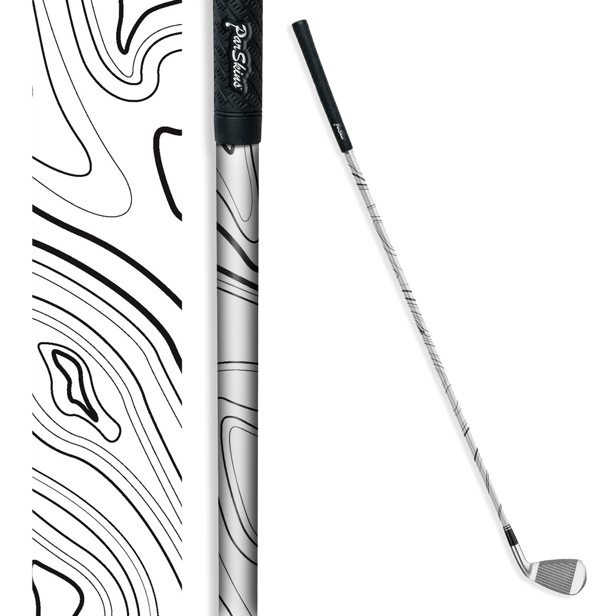 Iron + Putter Shaft Topographic White Skin