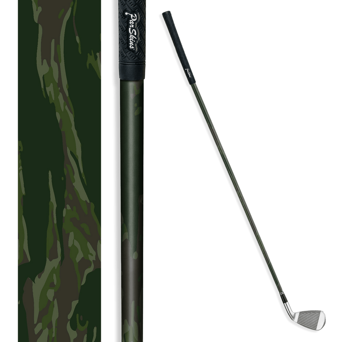 Iron + Putter Shaft Vietnam Tiger Stripe Army Dark Green Skin