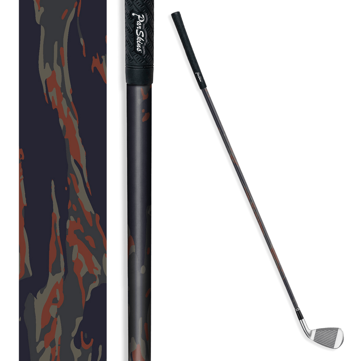 Iron + Putter Shaft Vietnam Tiger Stripe Blue Copper Skin