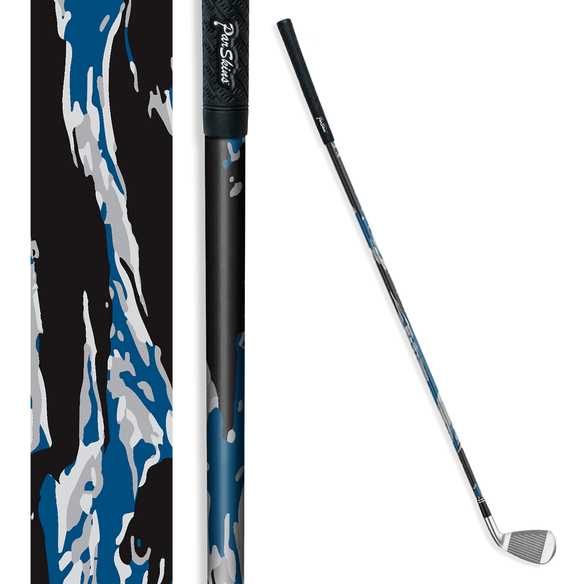 Iron + Putter Shaft Vietnam Tiger Stripe Blue Tiger Skin