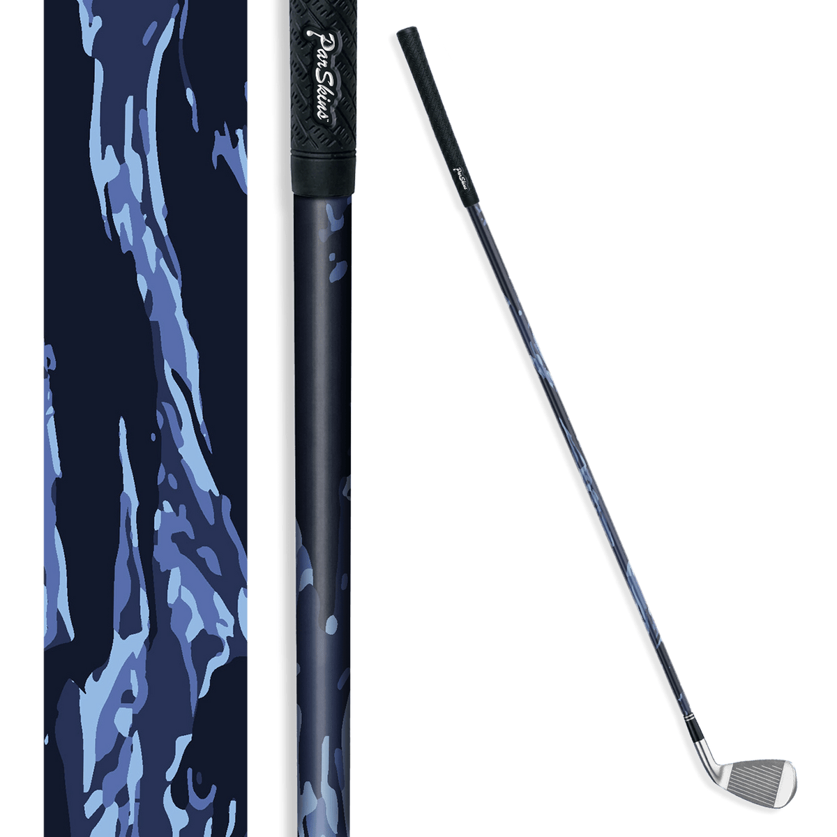 Iron + Putter Shaft Vietnam Tiger Stripe Blue Urban Night Skin