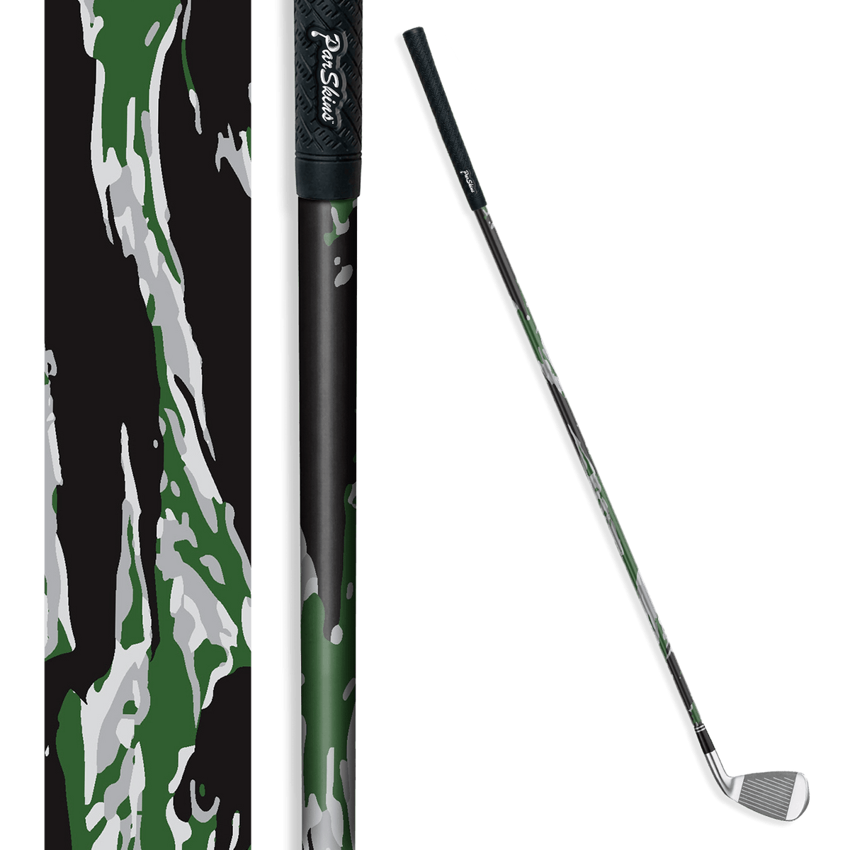 Iron + Putter Shaft Vietnam Tiger Stripe Green Tiger Skin
