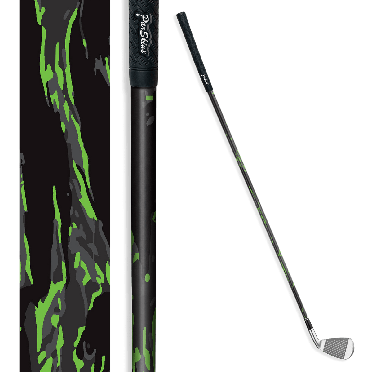Iron + Putter Shaft Vietnam Tiger Stripe Metro Green Skin