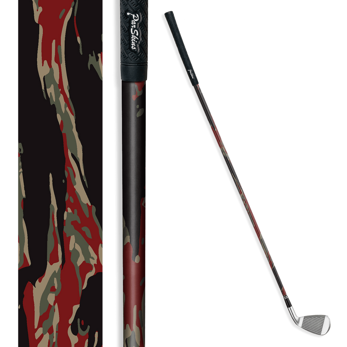 Iron + Putter Shaft Vietnam Tiger Stripe Militant Red Skin