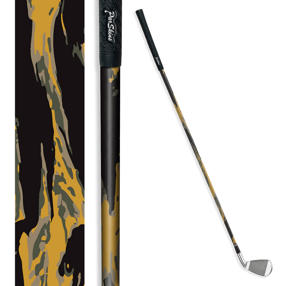 Iron + Putter Shaft Vietnam Tiger Stripe Militant Yellow Skin