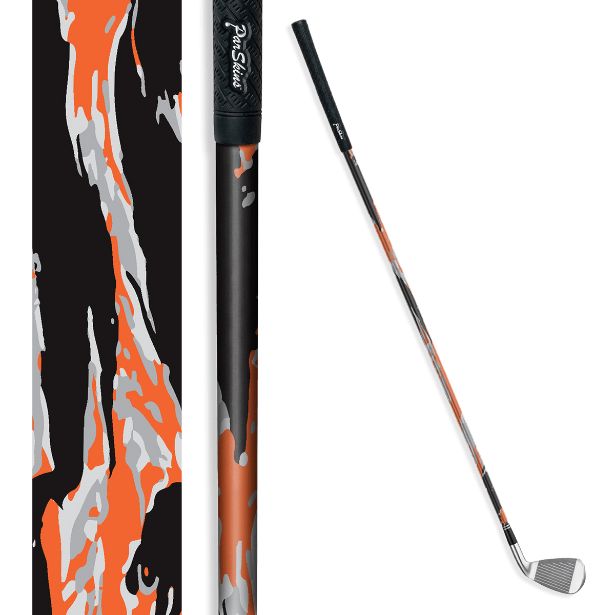 Iron + Putter Shaft Vietnam Tiger Stripe Orange Tiger Skin