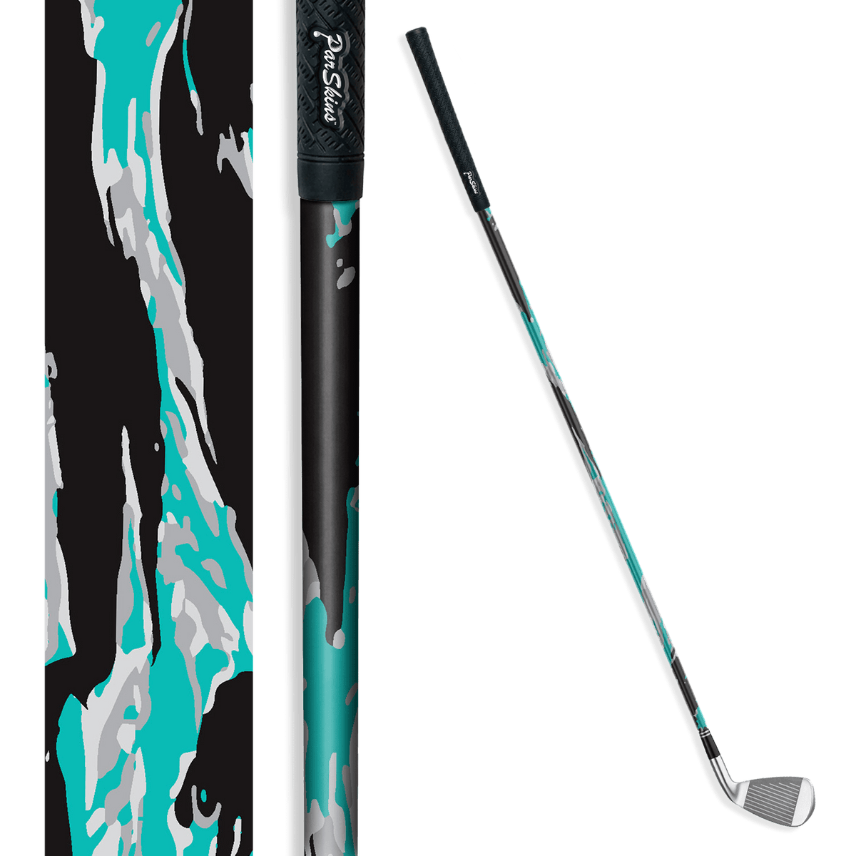 Iron + Putter Shaft Vietnam Tiger Stripe Tiffany Blue Tiger Skin