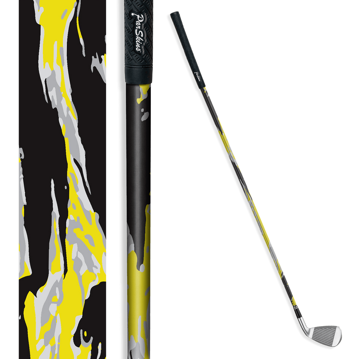 Iron + Putter Shaft Vietnam Tiger Stripe Yellow Tiger Skin